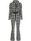 Perfect Moment Star Houndstooth Ski Suit In Schwarz