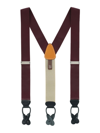 Trafalgar Hudson Nylon Button End Suspenders In Burgundy