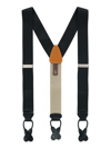 Trafalgar Hudson Nylon Button End Suspenders In Black