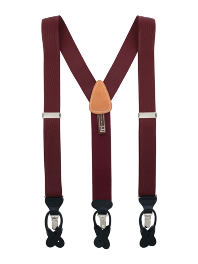 Trafalgar Classic Convertible Brace Suspenders In Burgundy