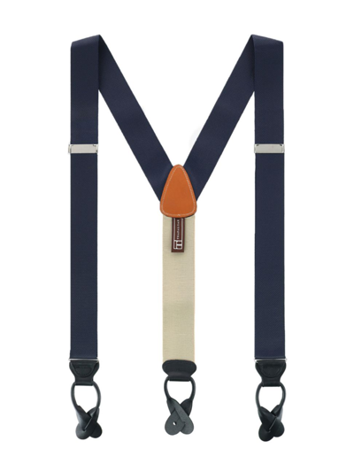 Trafalgar Big And Tall Hudson Brace Suspenders In Navy