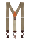 Trafalgar Men's Hudson Textured Silk Suspender Braces In Dark Khaki