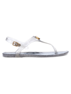 Coach Natalee Jelly Slingback Thong Sandals In Silver