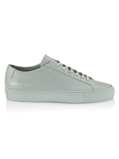 Common Projects Women's Original Achilles Leather Low-top Trainers In Vintage Green