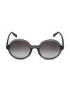 Ferragamo Gancini Round Gradient Sunglasses In Crystal Grey