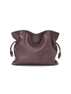 Loewe Xl Flamenco Knot Leather Tote In Prune