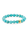 NEST WOMEN'S FACETED TURQUOISE STRETCH BRACELET,400014918007