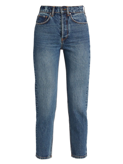 Anine Bing Sonya High Waist Slim Jeans In Indigo