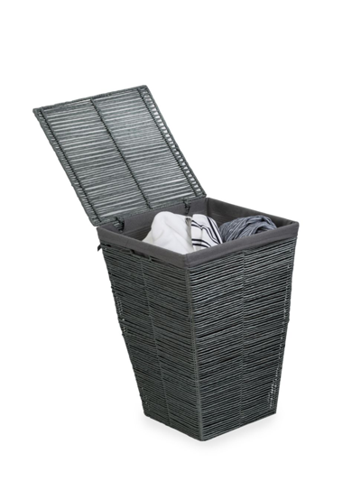 Honey-can-do Rolled Paper Hamper In Grey