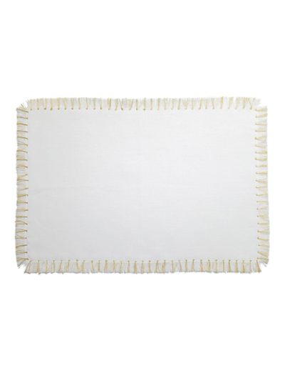 Tina Chen Designs Hand-knotted Fringe 4-piece Placemat Set