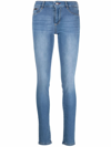 Philipp Plein Skinny-cut Denim Leggings In Blau