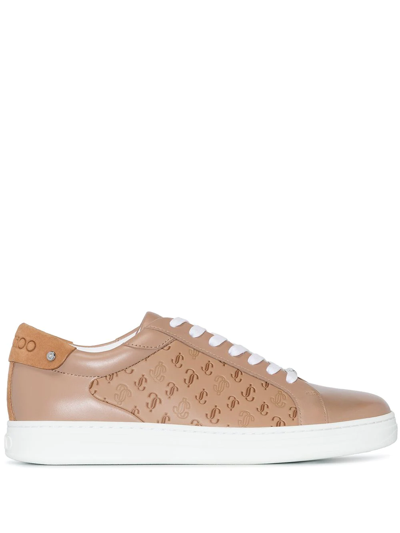 Jimmy Choo Rome Low-top Lace-up Sneakers In Brown