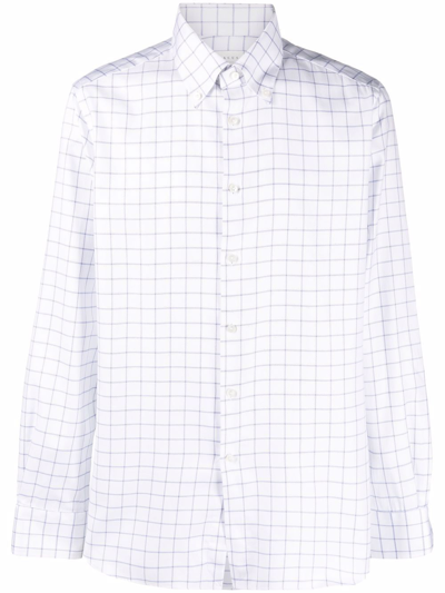 Xacus Plaid-check Print Shirt In Weiss