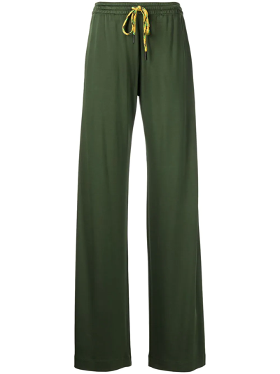 Monse Crepe Texture Wide-leg Trousers In Grün