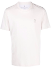Brunello Cucinelli Embroidered Motif T-shirt In Rosa