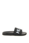 Hugo Boss Slides In Gomma Con Logo In Black