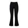 Khaite Vivian Cropped Bootcut Jeans In Black