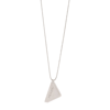 Prada Men's Sterling Silver Triangle Charm Necklace In Gold/silver
