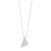 Prada Mens Gold/silver Triangular Logo Engraved-charm Sterling-silver Pendant Necklac In Metallic