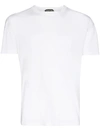 Tom Ford White Crewneck T-shirt With Logo Embroidery On The Front And Perforated Design In Cotton Man In White