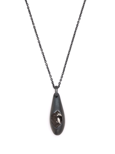 Parts Of Four Chrysalis Noble Shungite Crystal Necklace In Grau