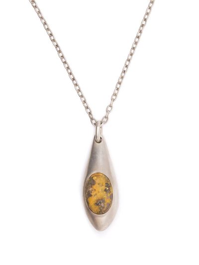 Parts Of Four Chrysalis Jasper Gemstone Necklace In Silber