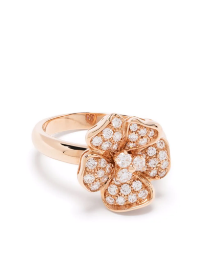 Leo Pizzo 18kt Rose Gold Flora Diamond Ring In Rosa