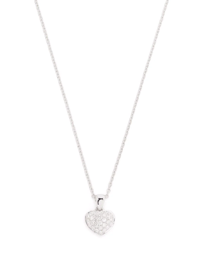 Leo Pizzo 18kt White Gold Amore Diamond Necklace In Silber