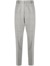 ISABEL MARANT CHECK-PRINT COTTON TAILORED TROUSERS