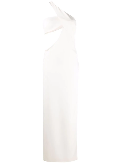 Monot Asymmetric Cut-out Gown In Weiss