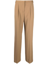 Aspesi High-waisted Tailored Trousers In 1088 Camel