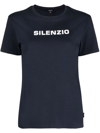 Aspesi Silenzio Print T-shirt In Navy