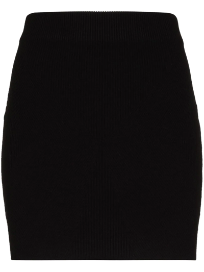 Gauge81 Black Ribbed Zafra Skirt