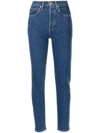 RE/DONE HIGH RISE ANKLE CROPPED JEANS