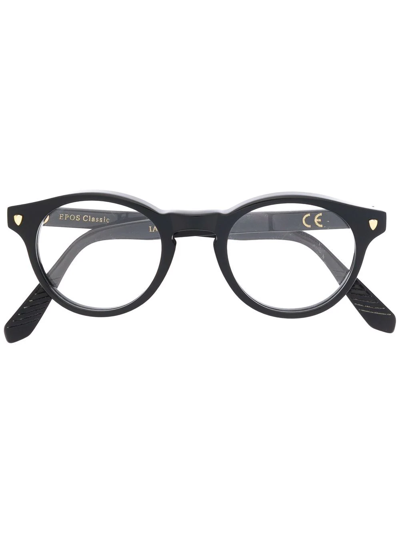 Epos Round Frame Glasses In Schwarz