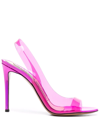 Alexandre Vauthier Woman Sandals Fuchsia Size 7 Plastic In Pink