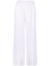 Fabiana Filippi Distressed Straight-leg Turn-up Wide Jeans In Weiss