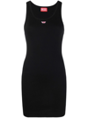 Diesel D-tank-long-d Short Tank Dress In Schwarz