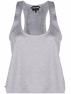 Tom Ford Silk And Cotton Racerback Top In Grau