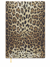 DOLCE & GABBANA MEDIUM LEOPARD-PRINT LEATHER RULED NOTEBOOK