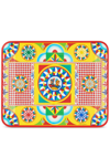 Dolce & Gabbana Medium Carretto-print Wood Tray In Weiss