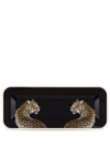 DOLCE & GABBANA SMALL LEOPARD-PRINT WOOD TRAY