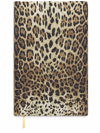 DOLCE & GABBANA SMALL LEOPARD-PRINT LEATHER RULED NOTEBOOK