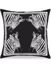 DOLCE & GABBANA SMALL ZEBRA-PRINT DUCHESSE COTTON CUSHION