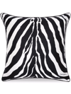 Dolce & Gabbana Medium Zebra-print Velvet Cushion In Weiss