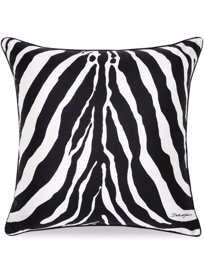 DOLCE & GABBANA ZEBRA-PRINT SILK TWILL CUSHION