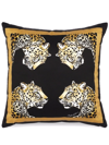 DOLCE & GABBANA SMALL LEOPARDO-PRINT DUCHESSE COTTON CUSHION