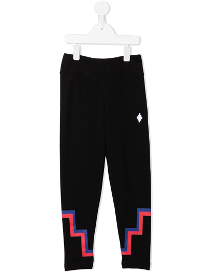 Marcelo Burlon County Of Milan Kids' Rural Cross Leggings In Black