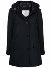 WOOLRICH HOODED BUTTON-DOWN COAT