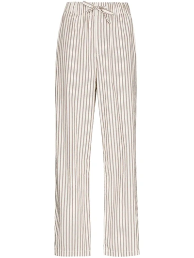 TEKLA STRIPE-PATTERN PAJAMA TROUSERS
